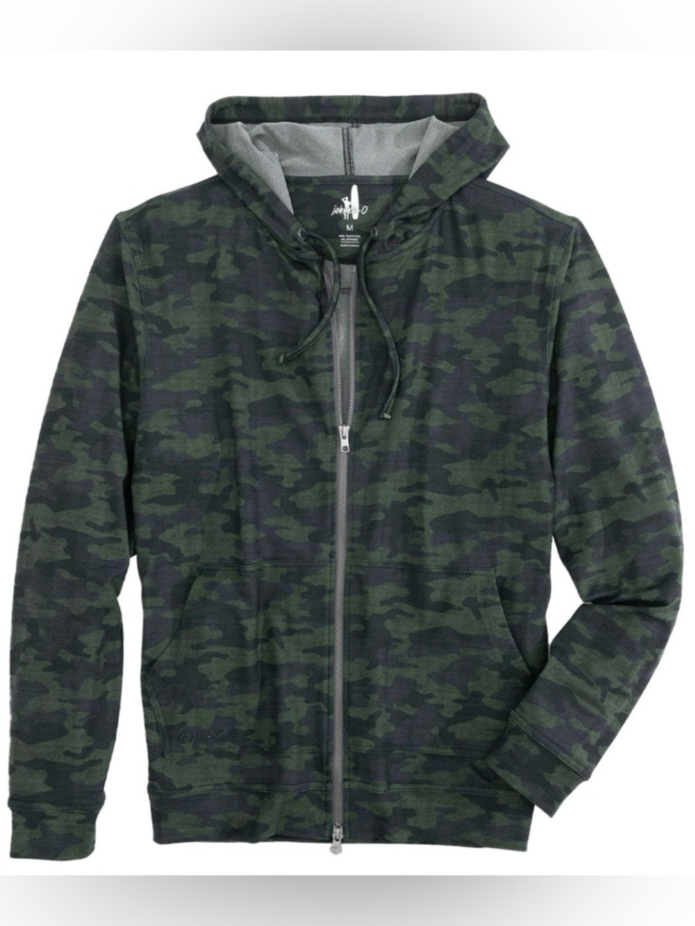 NWT Johnnie-O Pine Ranch Camo Microfleece Full-Zip Hoodie- Medium